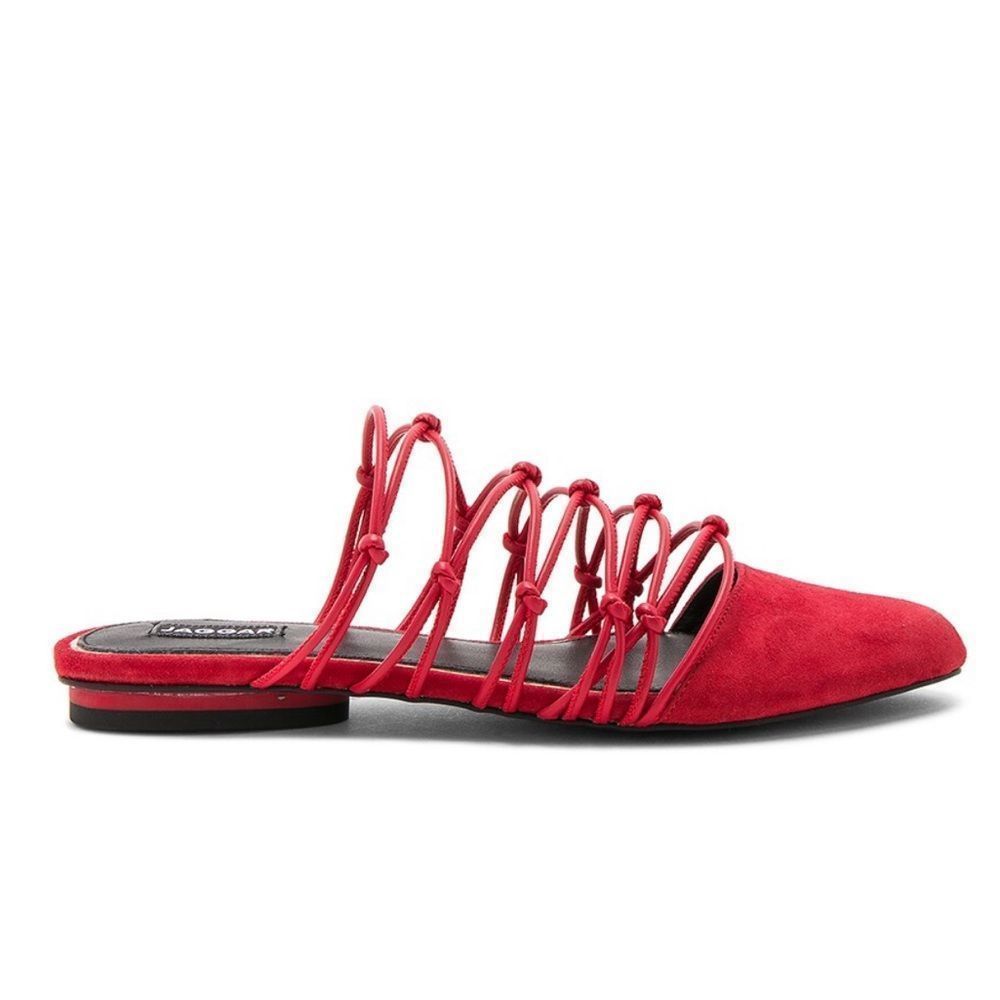Jaggar Series Knotted Slide in Coral Flat Sandals - Picture 1 of 13